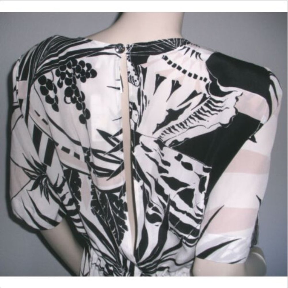 Stella McCartney Tropical Palm Silk Top Blouse 48 - Picture 5 of 6